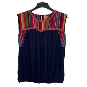 True Craft Navy Summer Top - L
